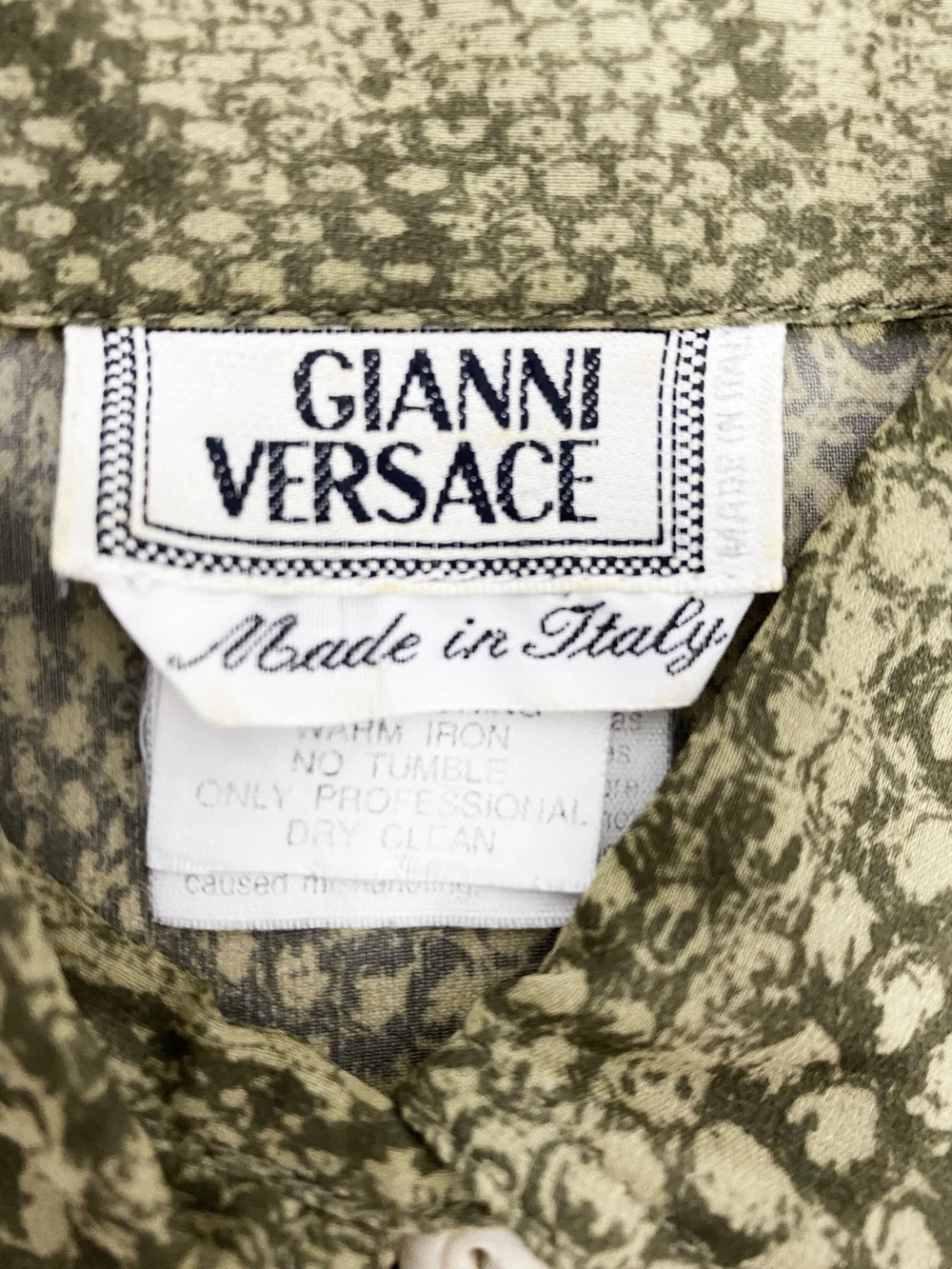 Gianni Versace 90s snake print silk chiffon shirt — JAMES VELORIA